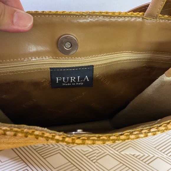 NWOT, Furla Rattan Crossbody Purse - Picture 4 of 6